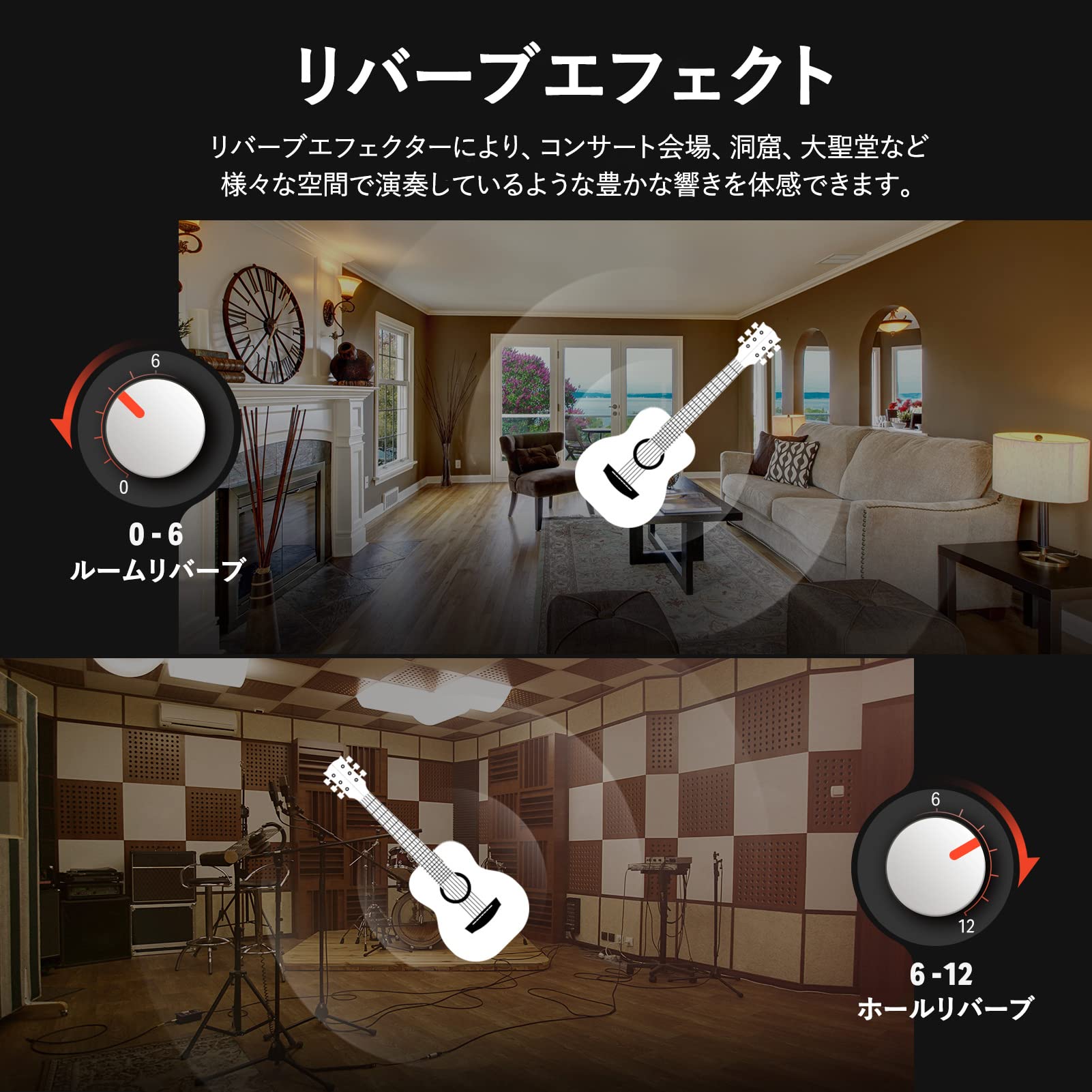 Amazon | Donner エレアコギター リバーブ·コーラスエフェクター内蔵